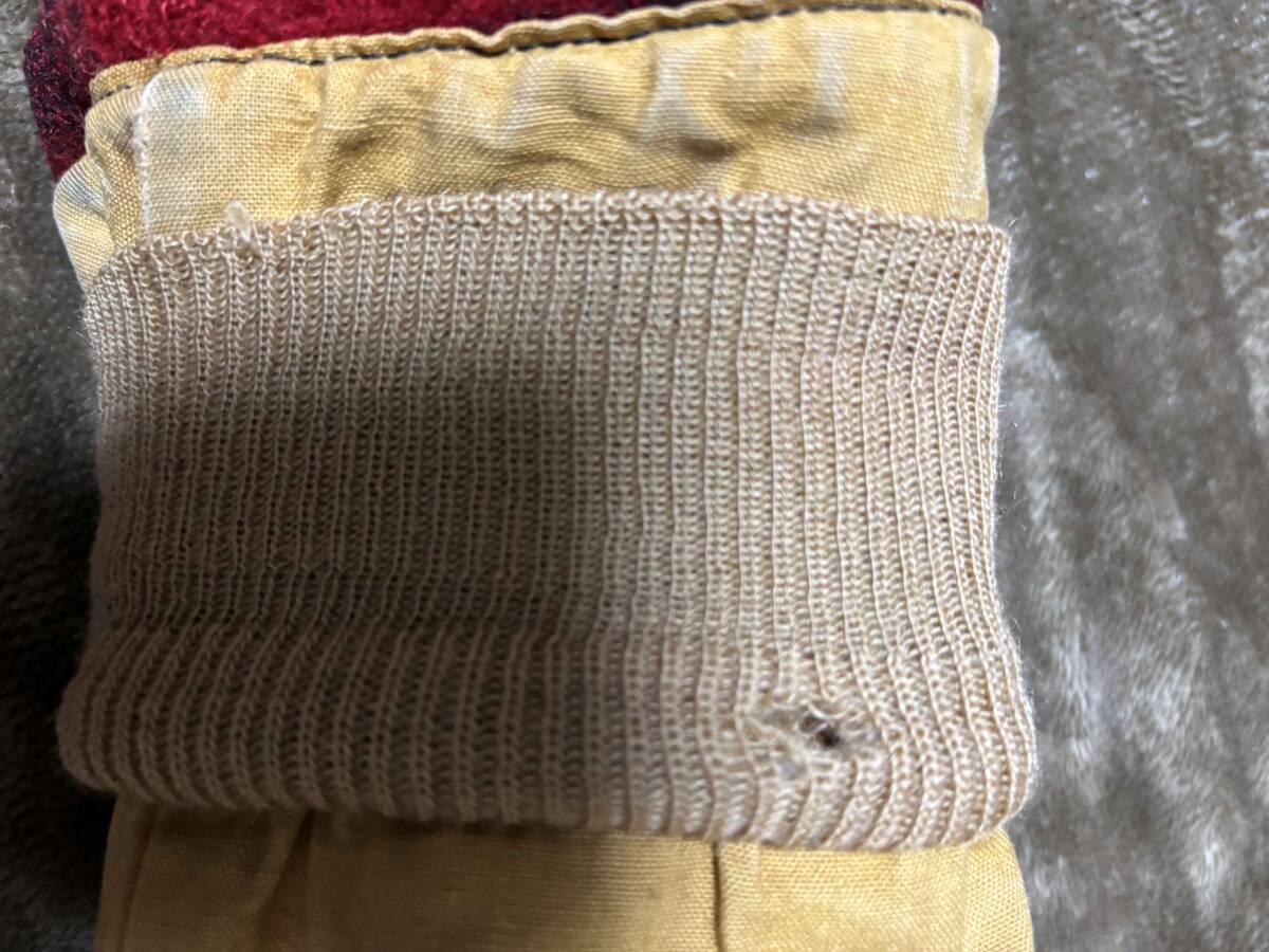 50s モンゴメリーワード マッキーノジャケット ハンティングジャケット ウール チェック ヴィンテージ 赤 黒 レッド メンズ_画像10