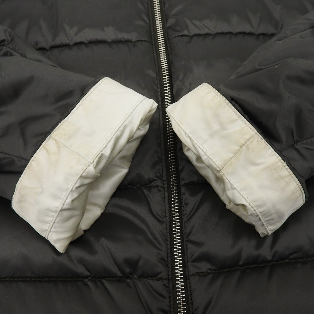 [ подлинный товар гарантия ] очень красивый товар Prada PRADA пуховик 42 женский с капюшоном внешний нейлон темно-зеленый 