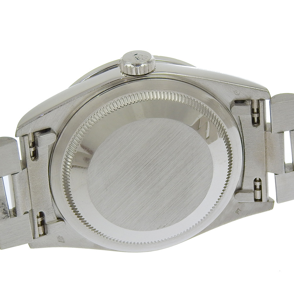 【本物保証】 箱付 新品同様 ロレックス ROLEX デイデイト 18346A W番 1995年頃 シルバー文字盤 ベゼルダイヤ 純正 10Pダイヤ Pt900 176.5g_画像4