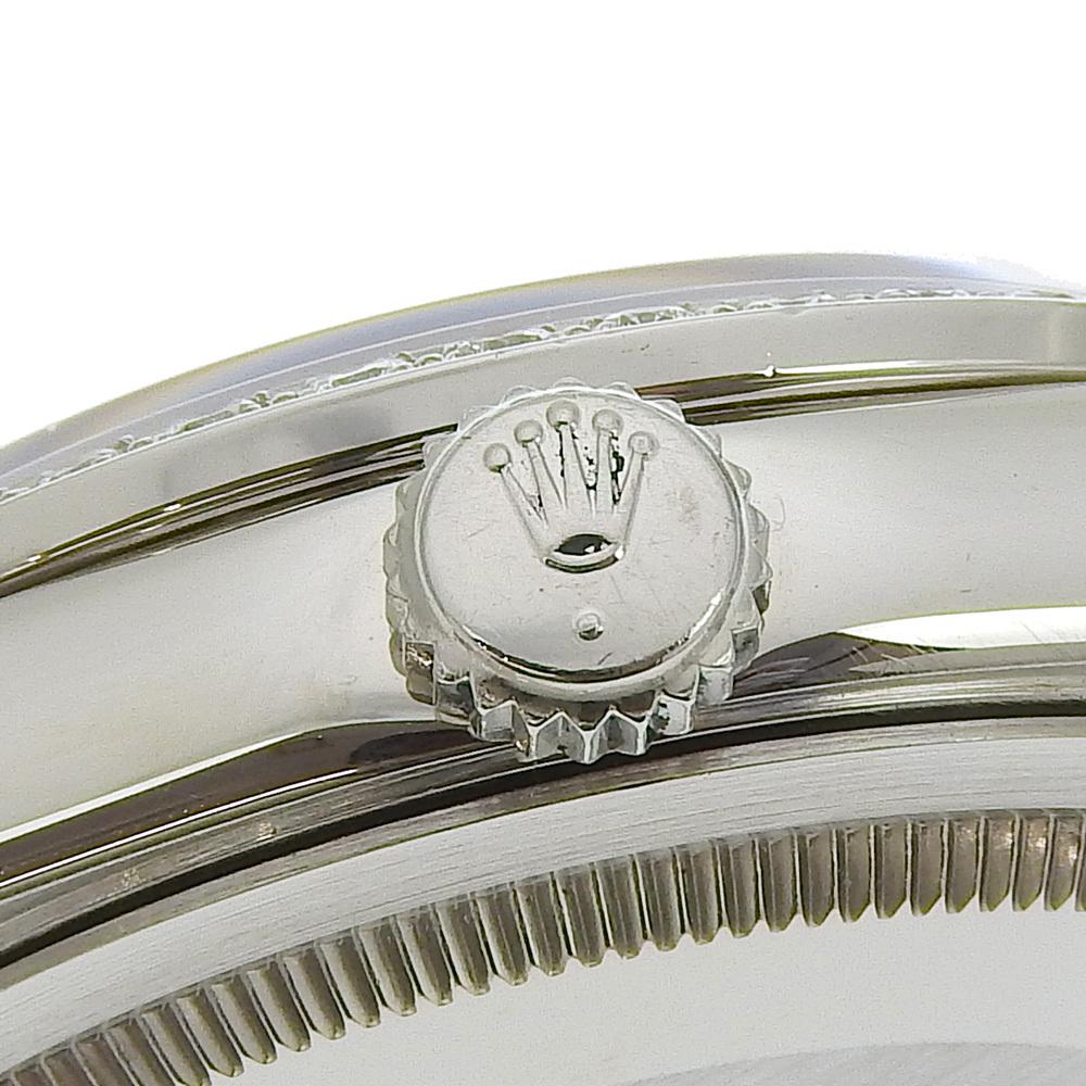 【本物保証】 箱付 新品同様 ロレックス ROLEX デイデイト 18346A W番 1995年頃 シルバー文字盤 ベゼルダイヤ 純正 10Pダイヤ Pt900 176.5g_画像5