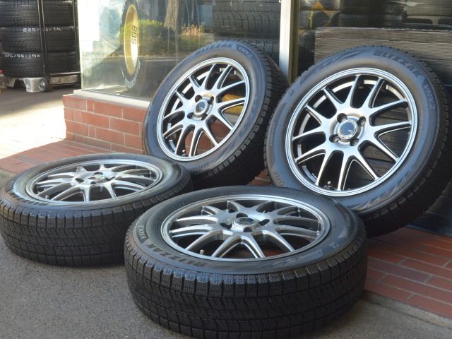 16in ZACK JP205 16X5.5J PCD 100 4穴 +46 ブリヂストン ブリザック VRX2 185/60R16 2023年製スタッドレス付 E13ノート マツダ2 デミオ 等_画像2