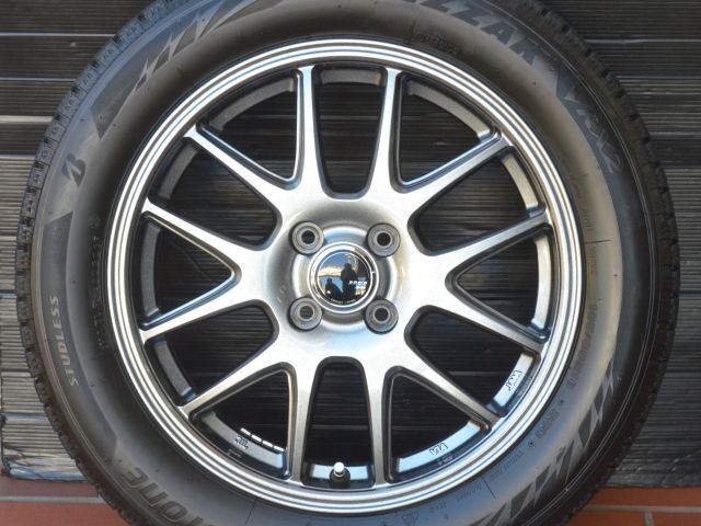 16in ZACK JP205 16X5.5J PCD 100 4穴 +46 ブリヂストン ブリザック VRX2 185/60R16 2023年製スタッドレス付 E13ノート マツダ2 デミオ 等_画像5