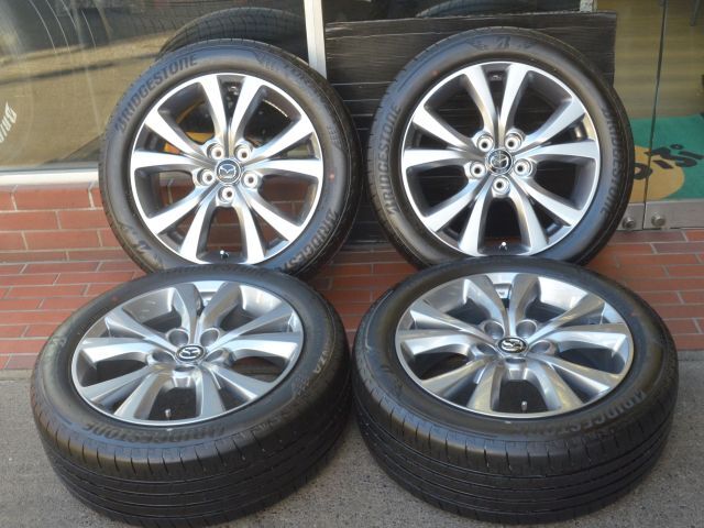 18in マツダ CX-30 純正ホイール 18X7.0J PCD 114.3 5穴 +45 ブリヂストン トランザ T005A 215/55R18 2025年製タイヤ付 ほぼ新車外し品_画像1
