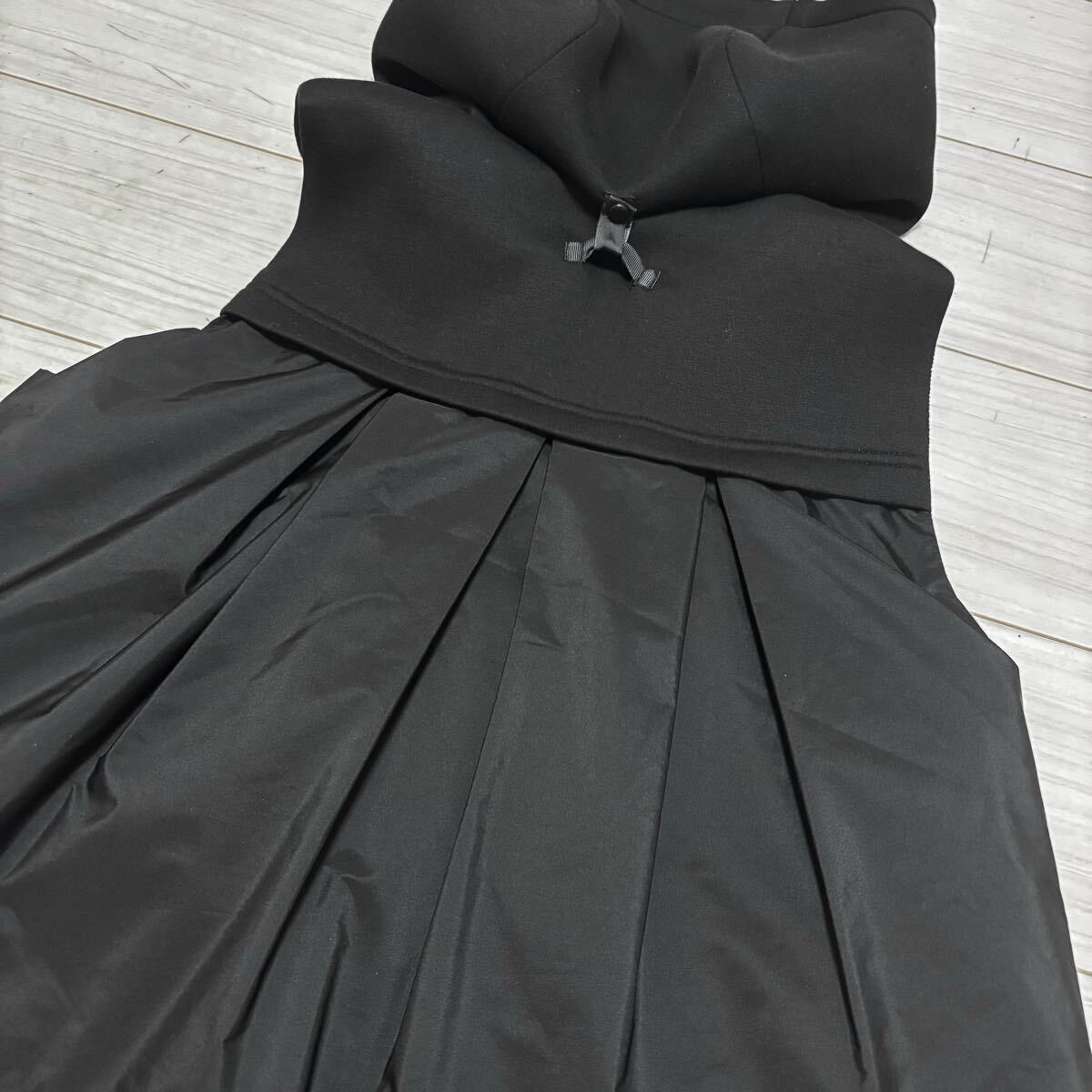 美品■SCOT CLUB■異素材ドッキング ダウンベスト 切替 フード パーカー 9 M 黒 ブラック アジャスター スコットクラブ 定価.33,000円_画像6