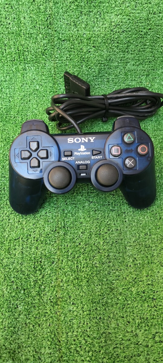 SONY純正PS2アナログコントローラー　デュアルショック2 オーシャンブルー_画像1