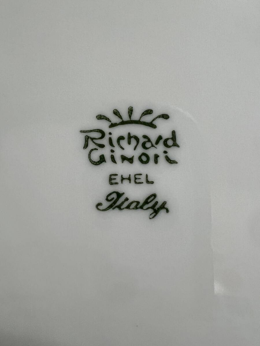 美品 Richard Ginori プレート 6枚 オーバルプレート ベッキオホワイト 大皿 洋食器 リチャードジノリ アンティーク ブランド食器 陶磁器_画像9