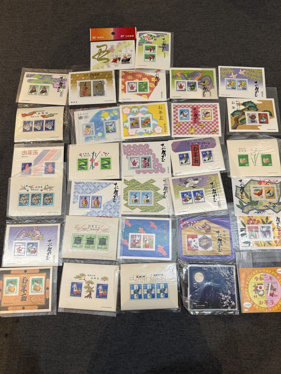 記念切手 日本切手 お年玉切手シート お年玉 コレクション 小型シート 年賀切手 バラ お年玉切手 日本郵便　まとめ売り_画像1