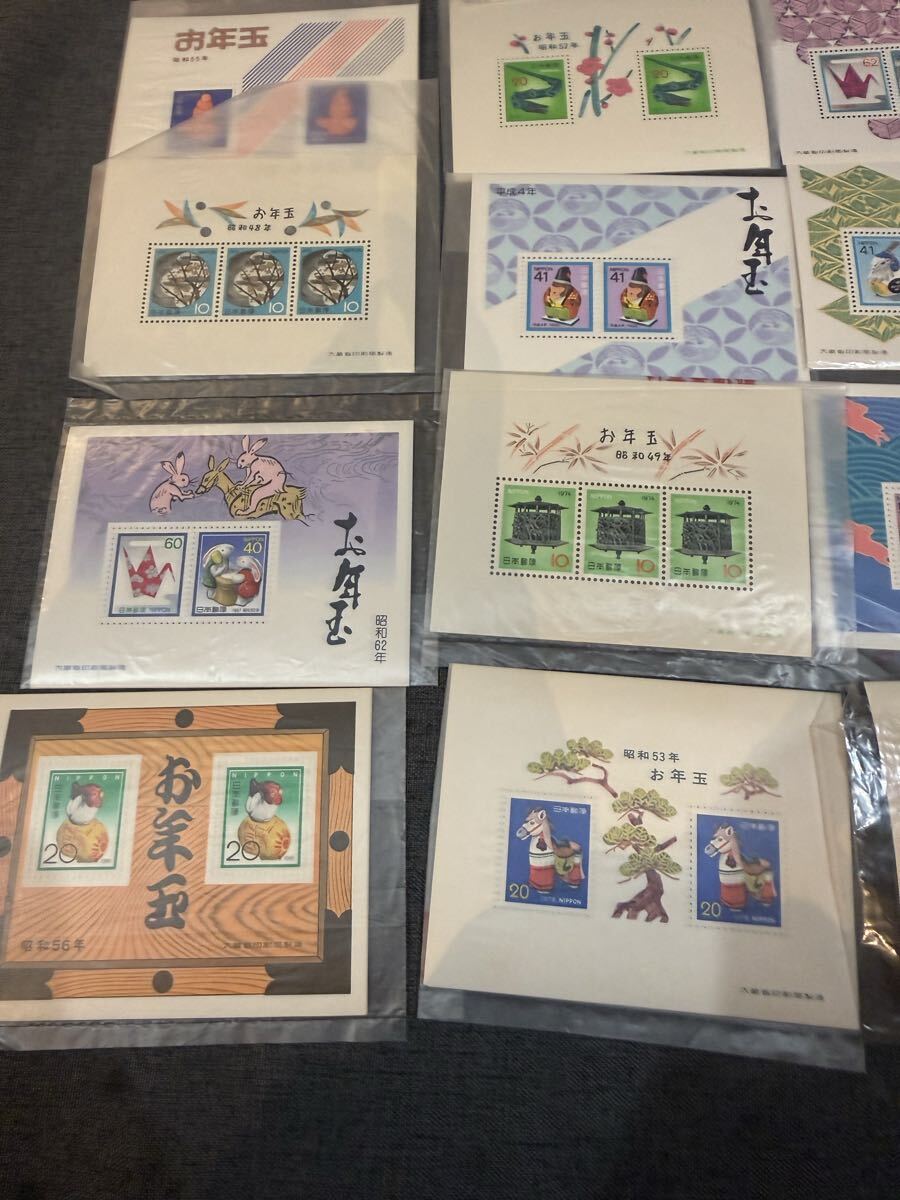 記念切手 日本切手 お年玉切手シート お年玉 コレクション 小型シート 年賀切手 バラ お年玉切手 日本郵便　まとめ売り_画像2