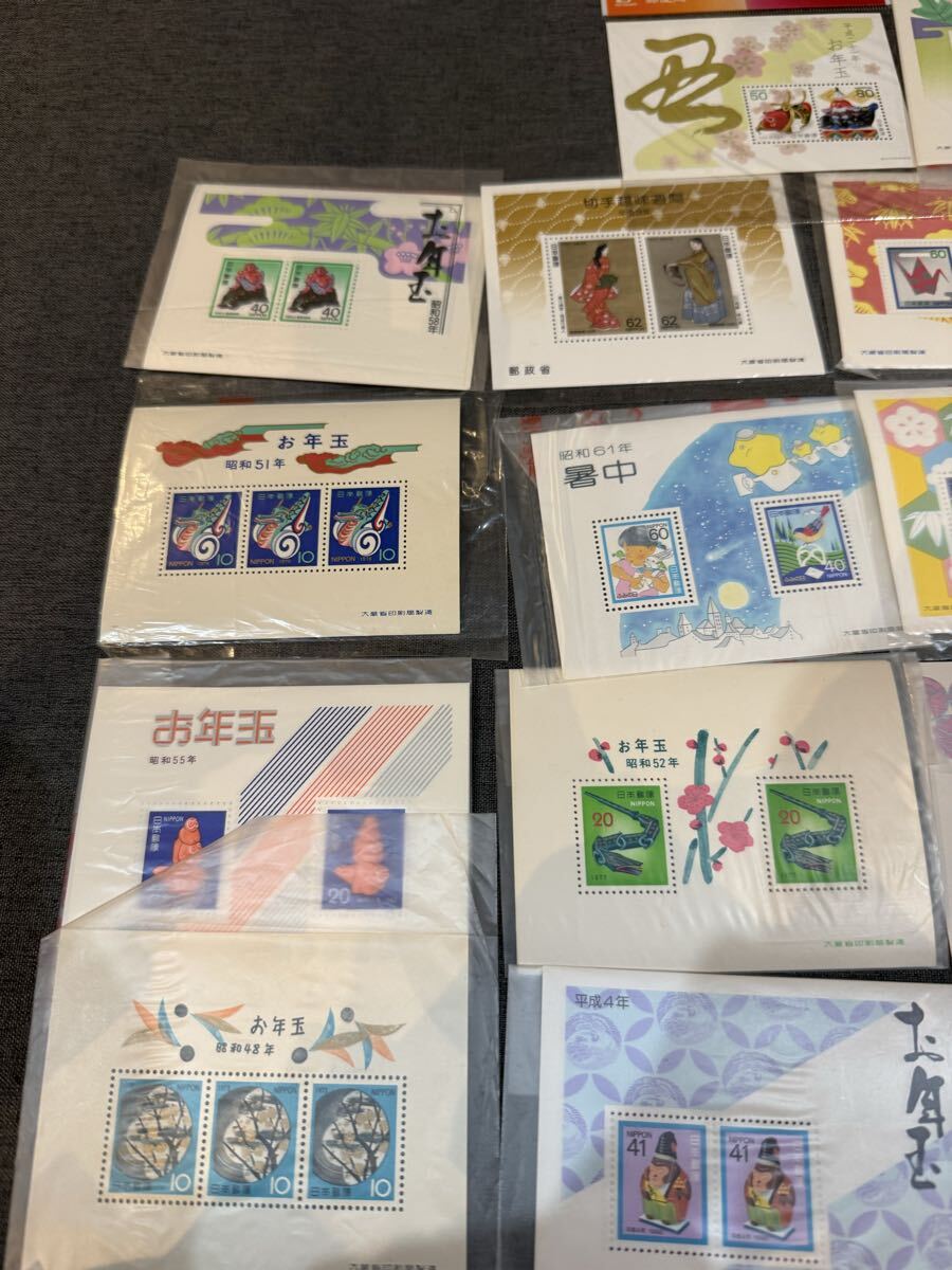 記念切手 日本切手 お年玉切手シート お年玉 コレクション 小型シート 年賀切手 バラ お年玉切手 日本郵便　まとめ売り_画像3