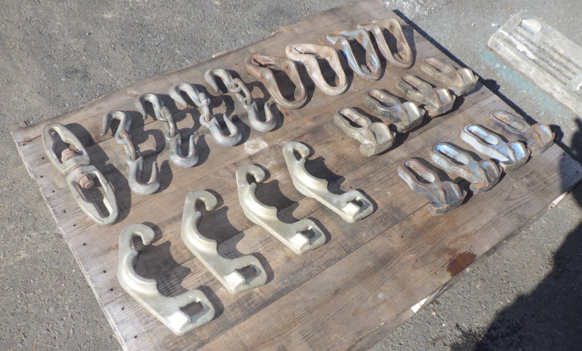 *【24個セット】フレーム修正機用 フック類まとめ フック チェーン オートポール フレーム修正機 フレーム修正 板金 鈑金 自動車整備_画像1