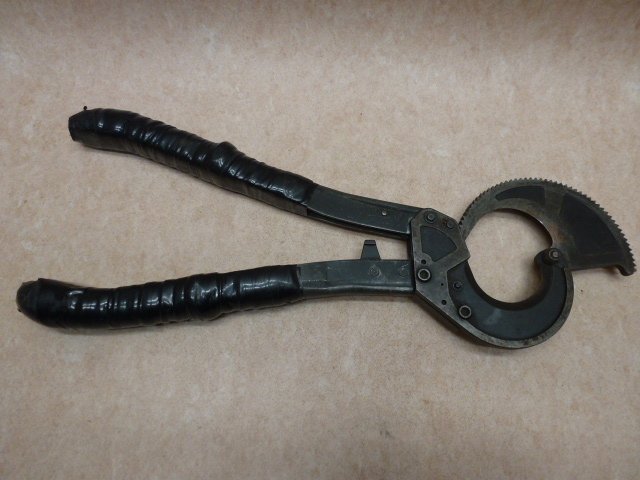 CACTUS カクタス 大型 ケーブルカッタ CU-AL 手動式 ケーブルカッター 52mm ラチェット式 電線 ケーブル 切断機 電気工事 通信 設備 工事_画像4