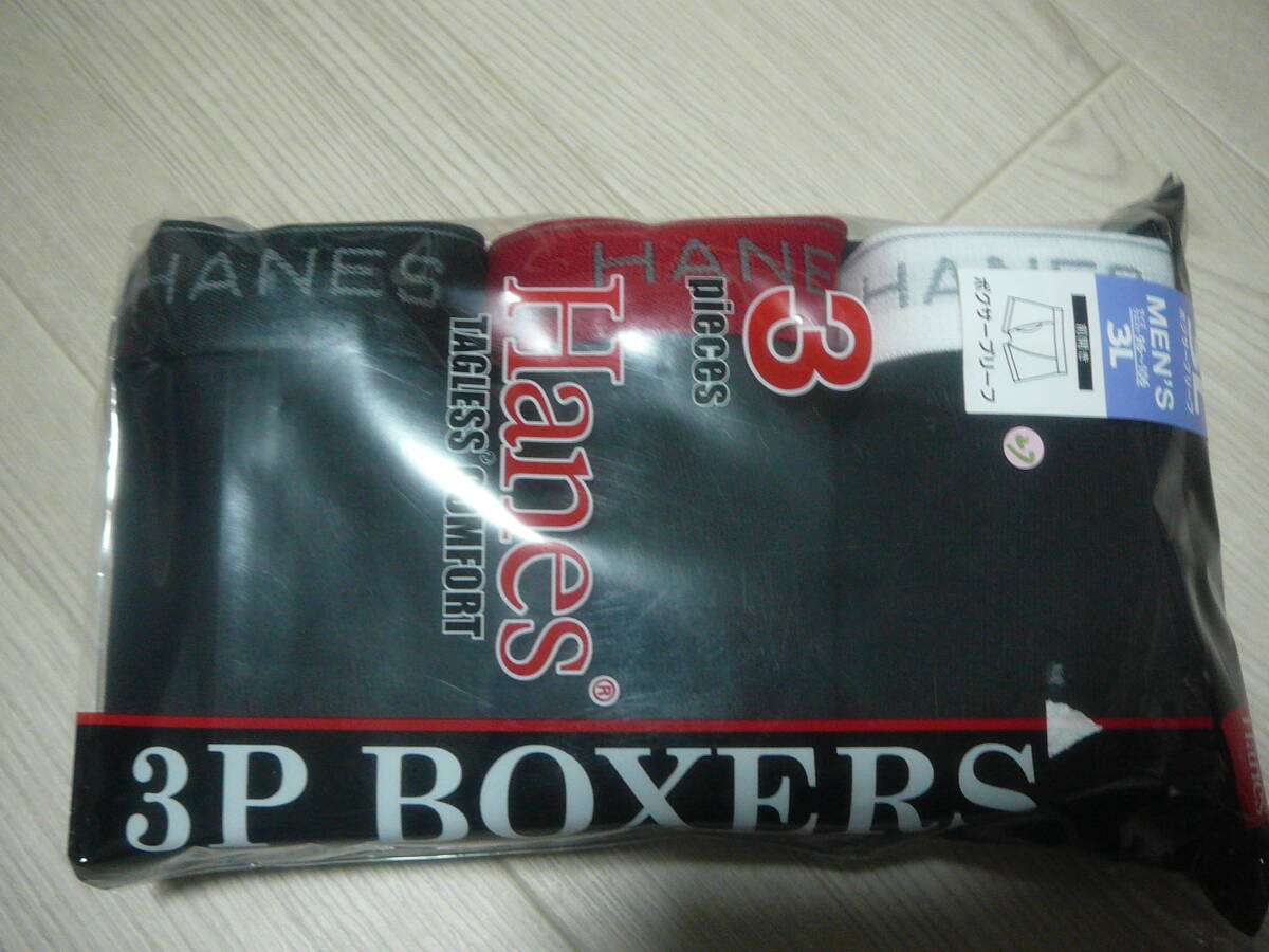 ●ヘインズボクサーブリーフ(3L)大きいサイズ3枚Hanes_画像1