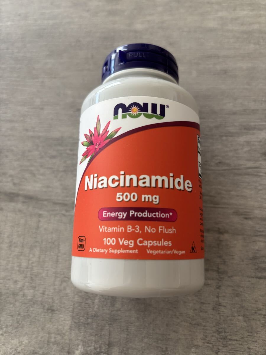NOW ナウフーズ ナイアシンアミド 500mg 100粒 ノンフラッシュ_画像1