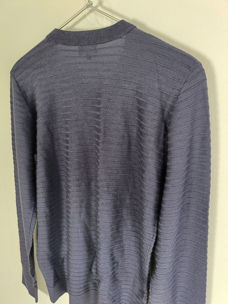 GIORGIO ARMANI ジョルジオアルマーニ ニット【サイズ46 M相当】【ボーダー】【Vネック】【カシミヤ混】【薄手】3000円スタート_画像4