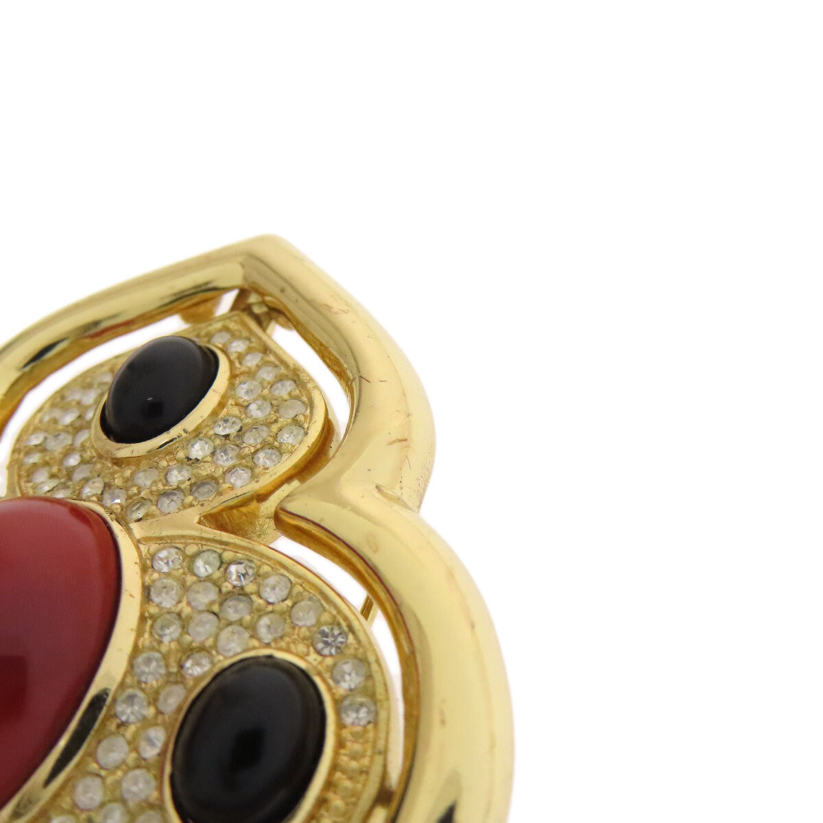 CHRISTIAN DIOR Christian Dior стразы брошь металлический женский б/у 