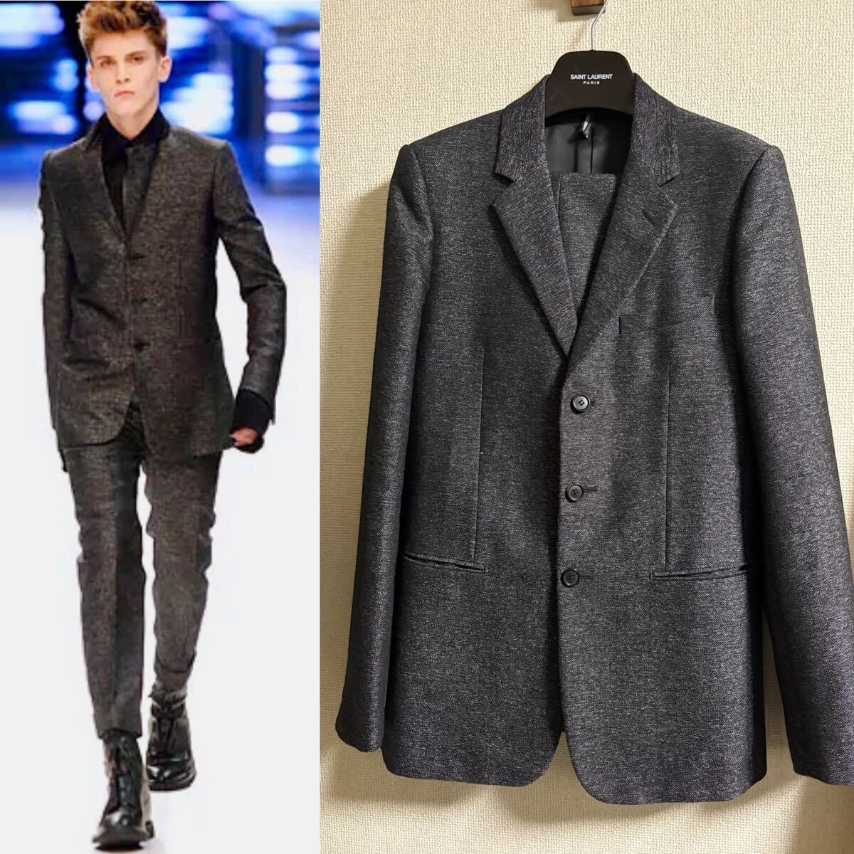 07aw ディオールオム セットアップスーツ ジャケット エディスリマン DiorHomme saint laurent paris jacket 48_画像1