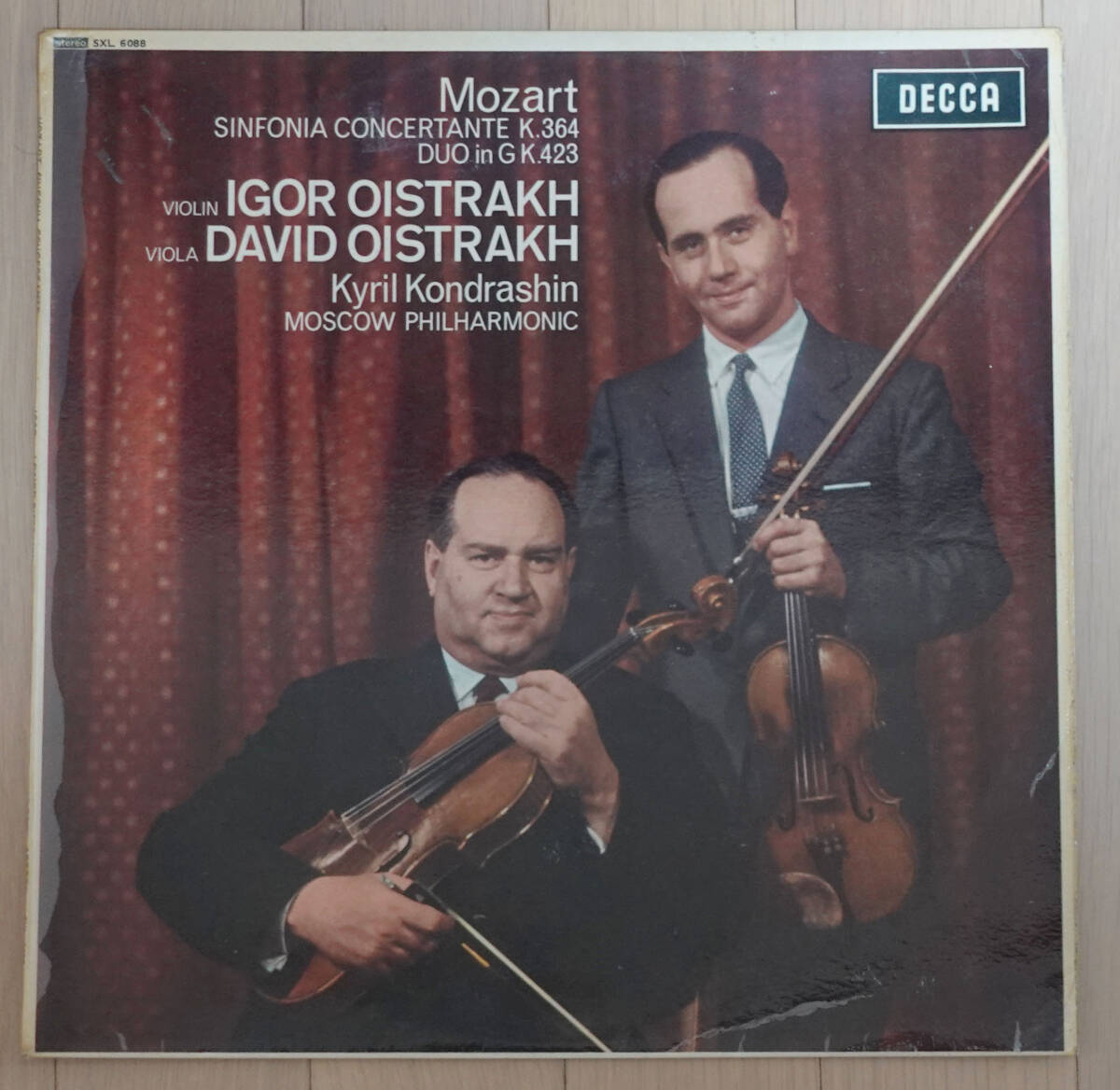 極美! 英DECCA SXL 6088 ED1 モーツァルト: ヴァイオリン協奏曲 オイストラッフ_画像1