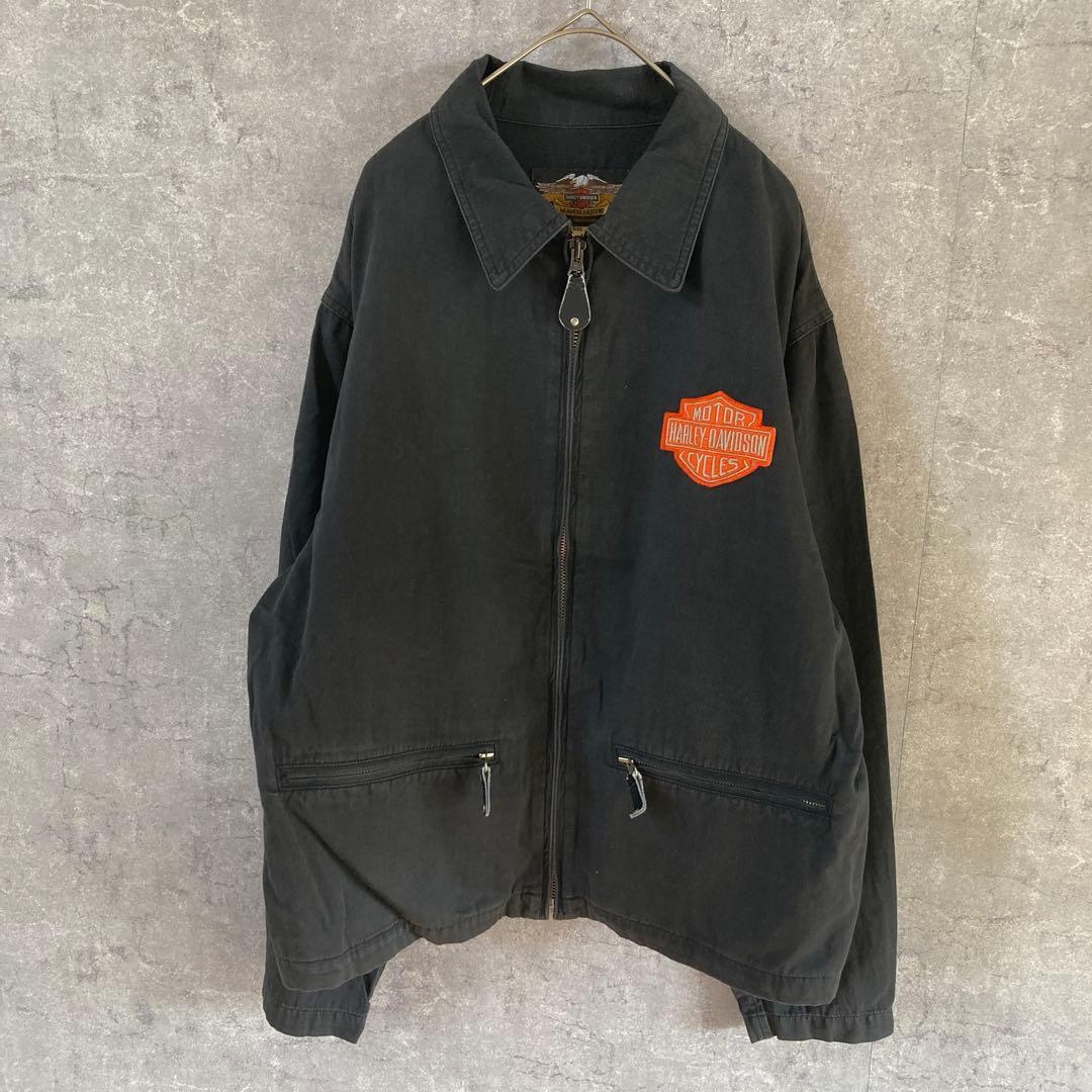 HARLEY DAVIDSON ジップアップジャケット　ブルゾン　刺繍　Lサイズ_画像9