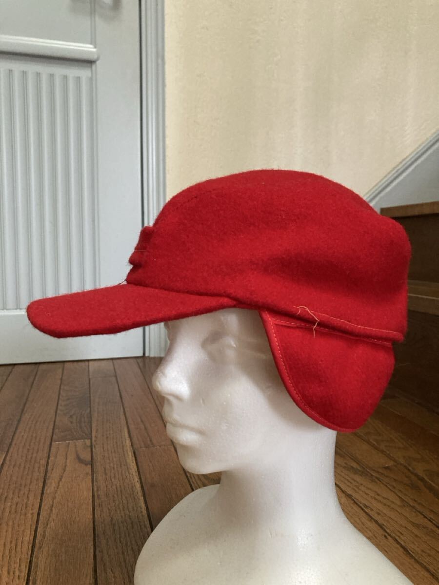 40s 50s SPECIAL ビンテージ レア woolrich ウールリッチ ハンティングキャップ 赤 USA レッド 検 pennys sears マクレガー RRL campus_画像2