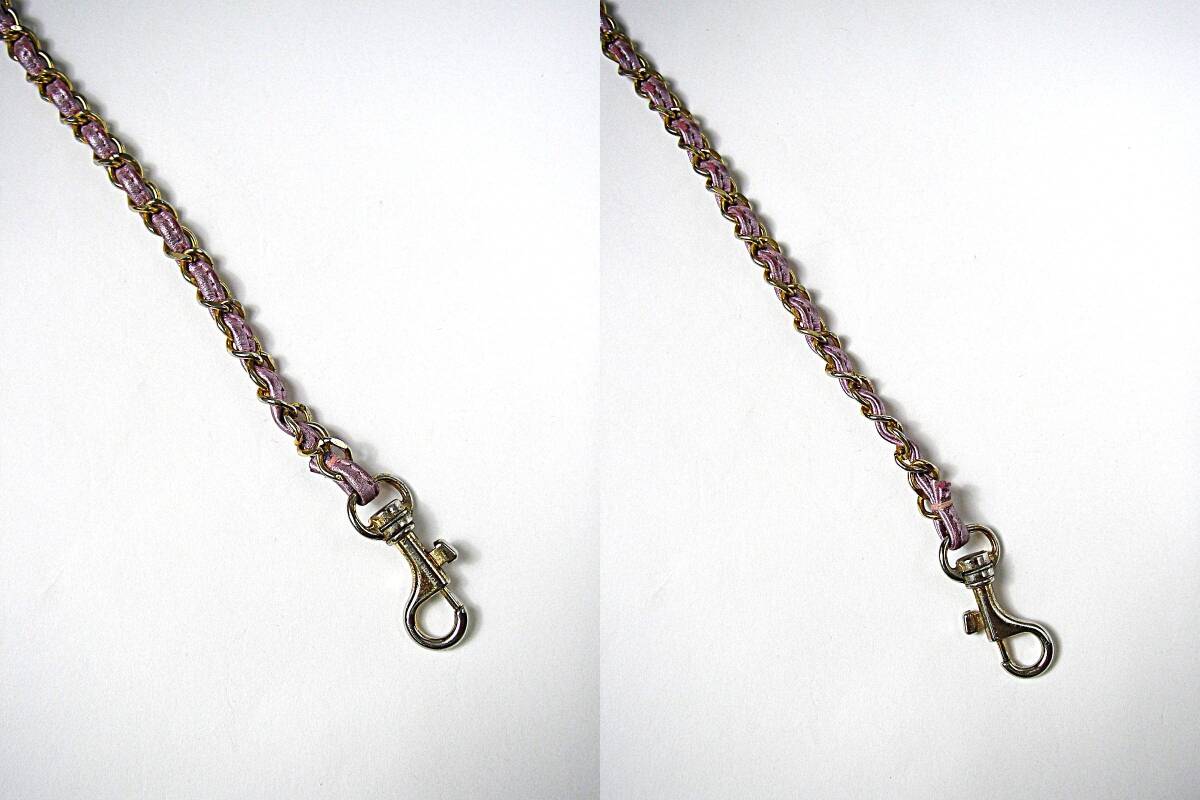 VOYAGE FOR LALA リードとカラーのセット ゴールドチェーン/ピンクストラップ チャーム付き ボヤージュ・フォー・ララ_画像9