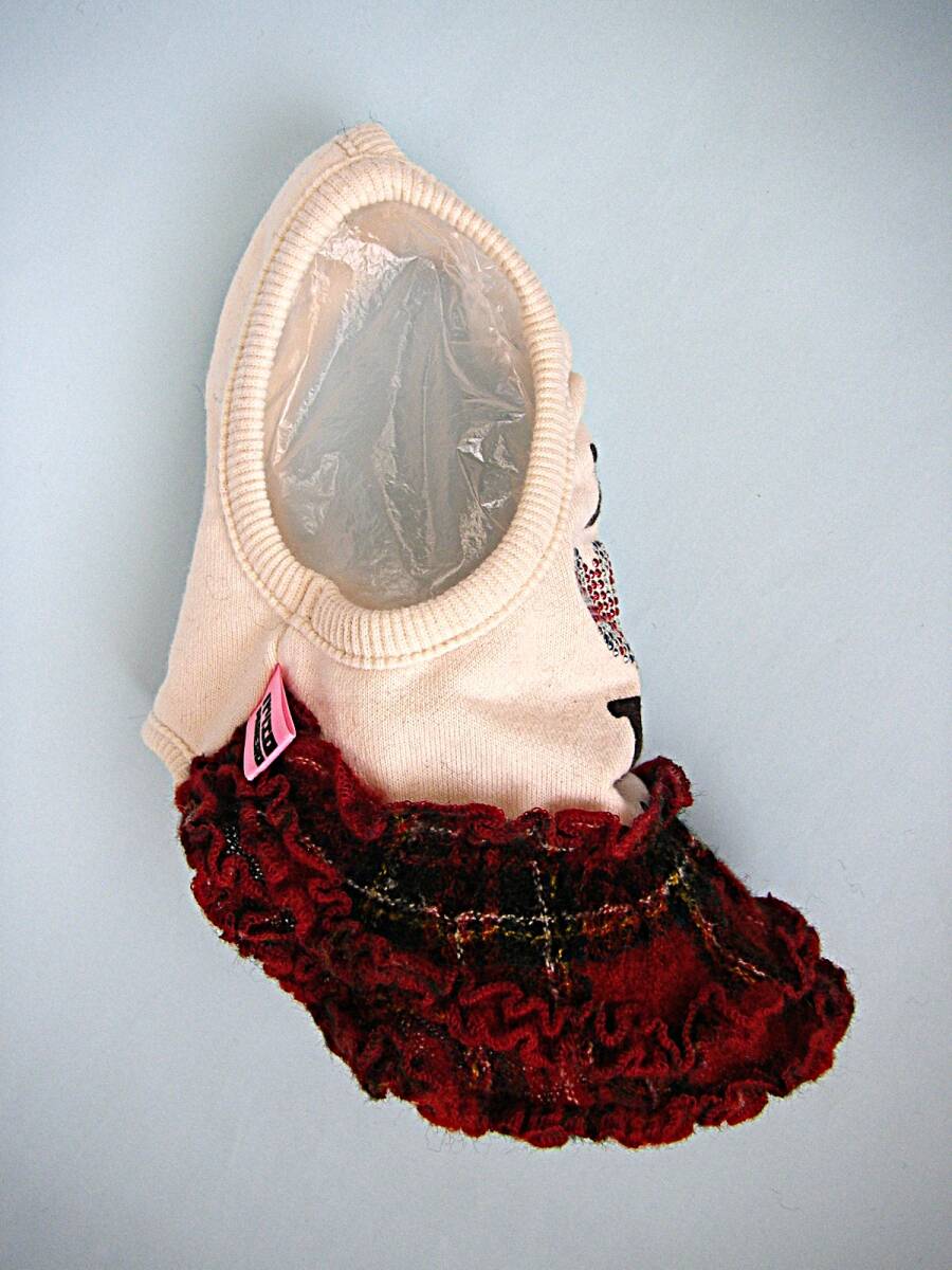 PARIERO CA・WA・I・I タンクトップ・フリルワンピース オフホワイト/タータンチェック柄 スタッズのデコレーション サイズXS　　パリエロ_画像6