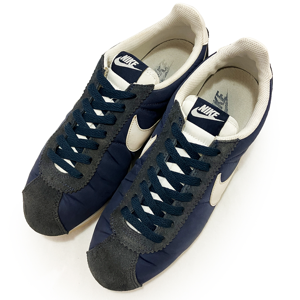 ナイキ クラシック コルテッツ ナイロン ネイビー 27.0cm NIKE CLASSIC CORTEZ NYLON 正規品 807472-410 復刻 年代 ヴィンテージ オールド_画像2