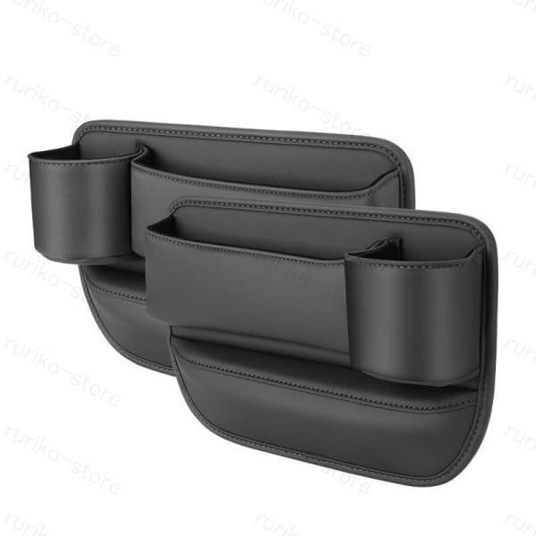 ノート eパワー HE12 車のシート 隙間ボックス左右2個 センター隙間埋め レザー 落下防止 小物入れ ブラック_画像2