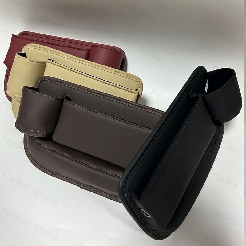 MR2 SW20 車のシート 隙間ボックス左右2個 センター隙間埋め レザー 落下防止 小物入れ ブラック_画像10