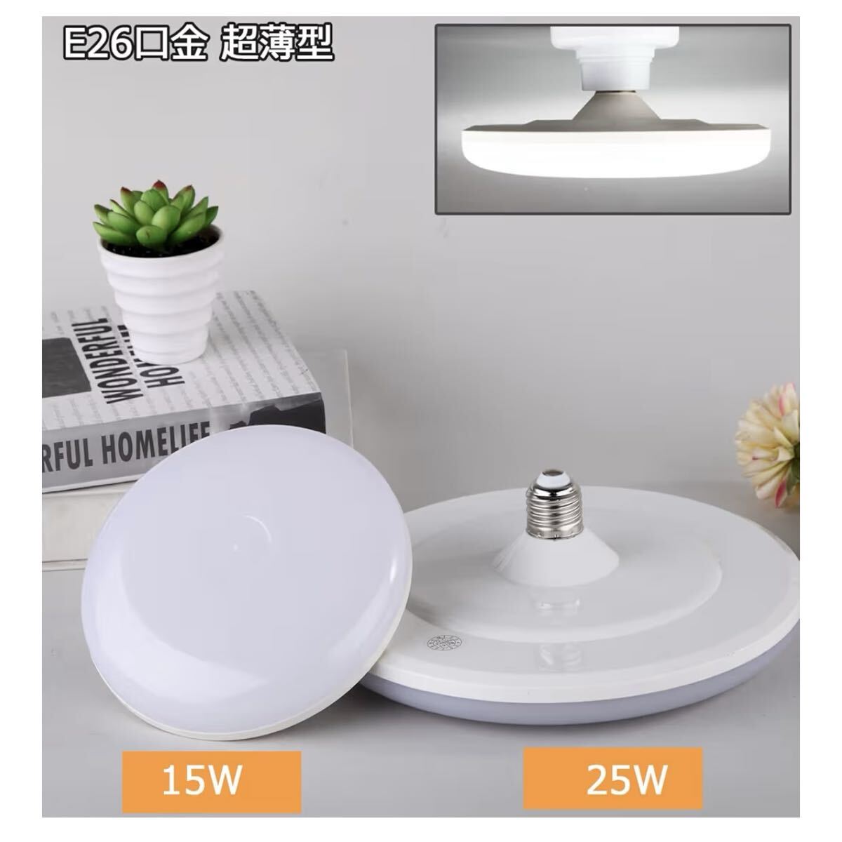 【開封のみ】Tledtech★ledシーリングライト E26口金 LED電球 小型天井照明 高輝度 超薄型 簡単取付 平らな発光面設計 送料無料_画像5