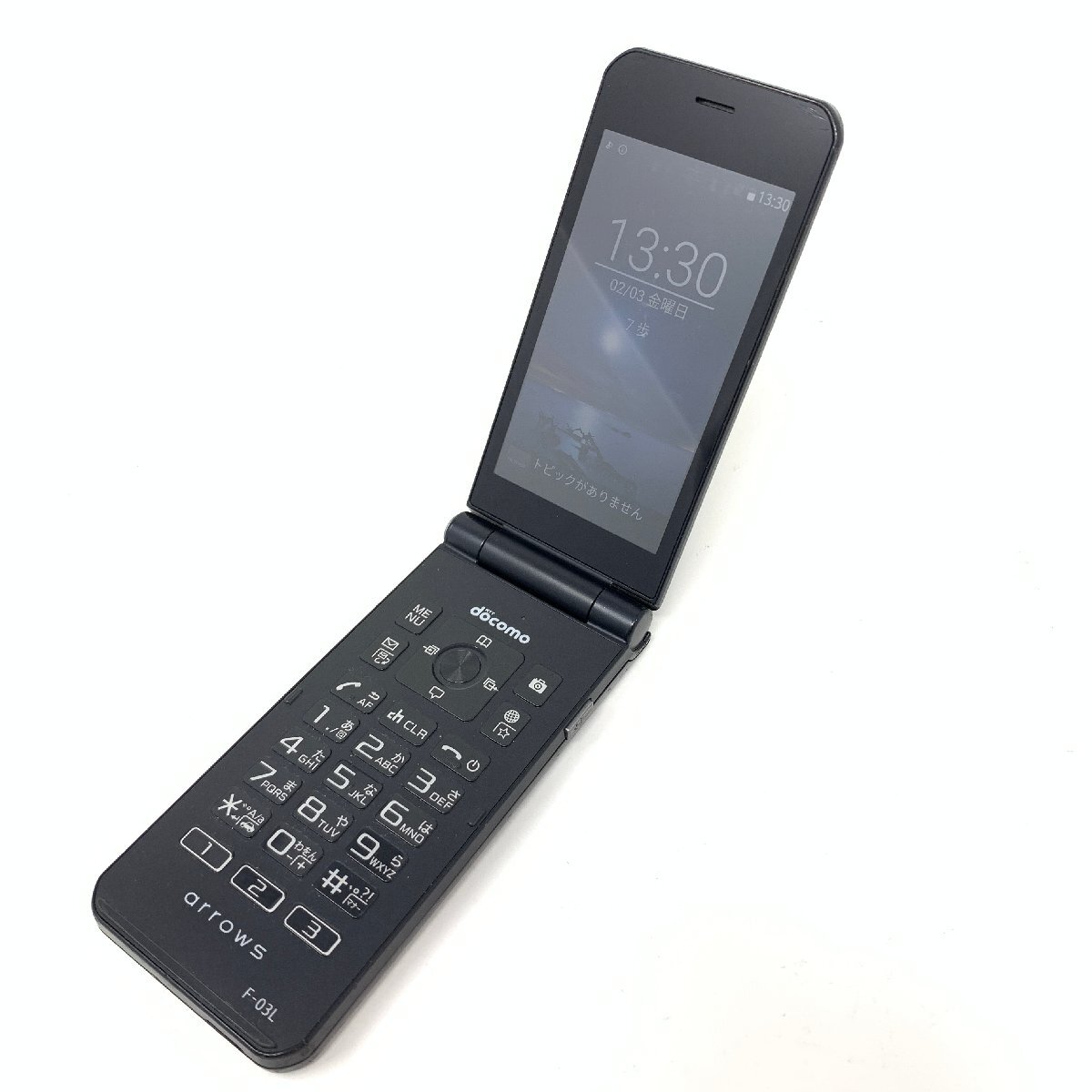 ◆動作品◆富士通/arrows ケータイ F-03L/8GB/ブラック/15531_画像1