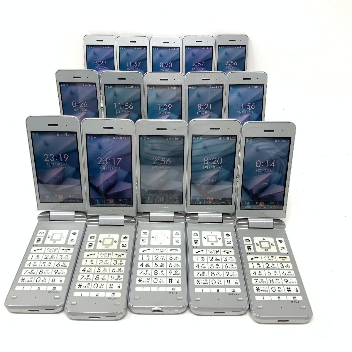 ◆ガラケー 15台セット◆京セラ/DIGNO ケータイ3 902KC/8GB/Silver/28183_画像1