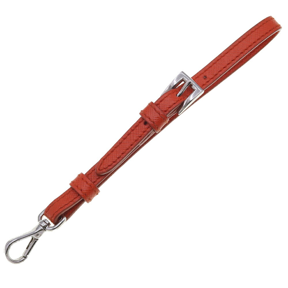  Prada рука ремешок orange кожа б/у сумка очарование брелок для ключа женский 