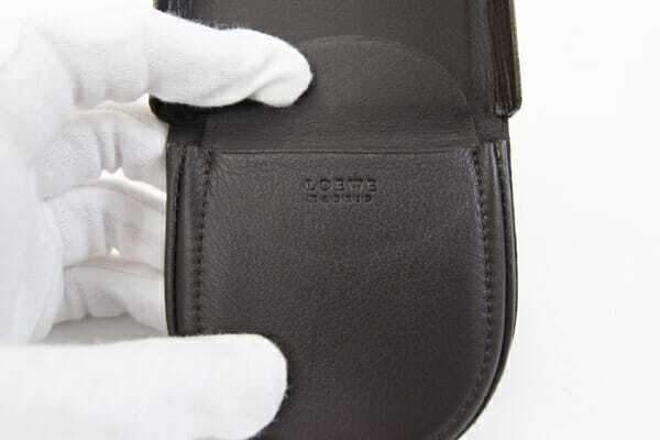 ロエベ コインケース アナグラム ダークブラウン レザー 中古 小銭入れ ミニ財布 コンパクトウォレット レディース メンズ_画像4