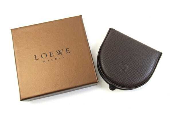 ロエベ コインケース アナグラム ダークブラウン レザー 中古 小銭入れ ミニ財布 コンパクトウォレット レディース メンズ_画像7