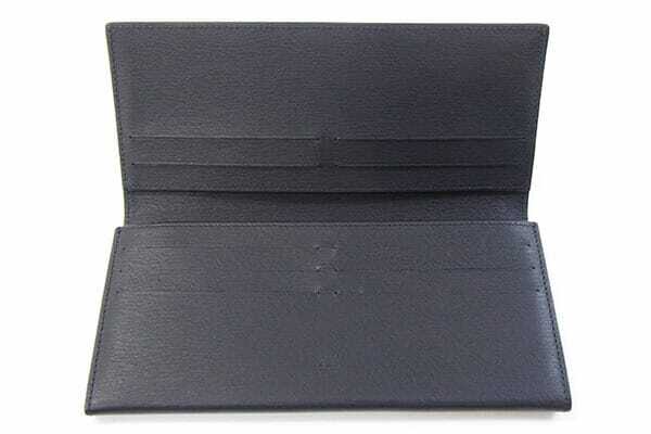 ダンヒル 二つ折り長財布 サイドカー 19F2F10SG ブラック レザー 中古 ロングウォレット ロゴ メンズ 男性_画像3