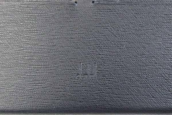 ダンヒル 二つ折り長財布 サイドカー 19F2F10SG ブラック レザー 中古 ロングウォレット ロゴ メンズ 男性_画像5