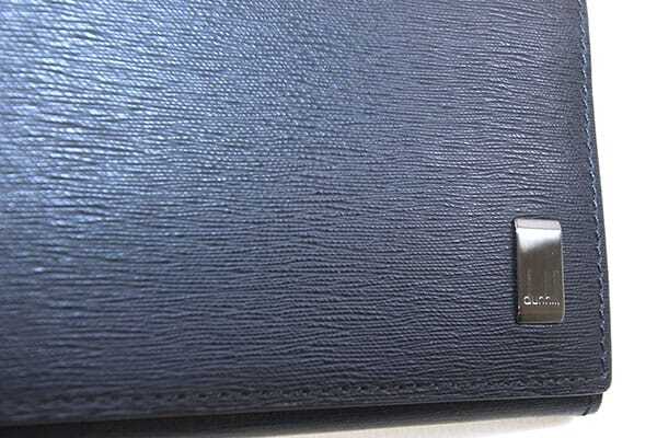 ダンヒル 二つ折り長財布 サイドカー 19F2F10SG ブラック レザー 中古 ロングウォレット ロゴ メンズ 男性_画像6