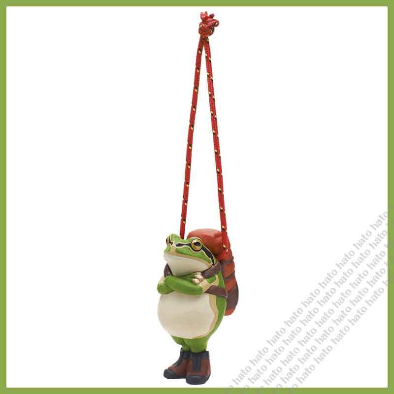 【即決/送料無料】新品 無事カエル ストラップ レッド 赤 カエルの森工房 カプセルトイ 蛙 フィギュア ガシャ ガチャ 登山 トレッキング_画像2