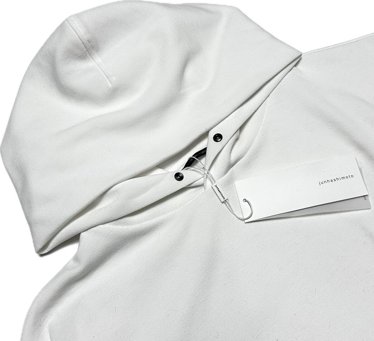 定価2.5万 junhashimoto CU01 STRETCH PONTE HOODIE サイズ4 タグ付未使用 白 ジュンハシモト ストレッチポンチパーカー　akm wjk_画像6