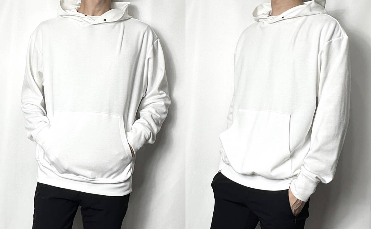 定価2.5万 junhashimoto CU01 STRETCH PONTE HOODIE サイズ4 タグ付未使用 白 ジュンハシモト ストレッチポンチパーカー　akm wjk_画像5