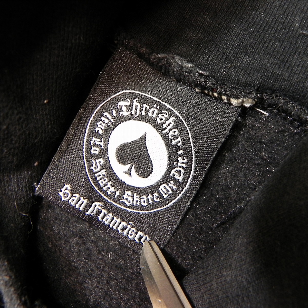 ★ THRASHER スラッシャー sweat hoodie スウェットパーカー M 黒 ブラック 古着 スケーター フェード ★h_画像5