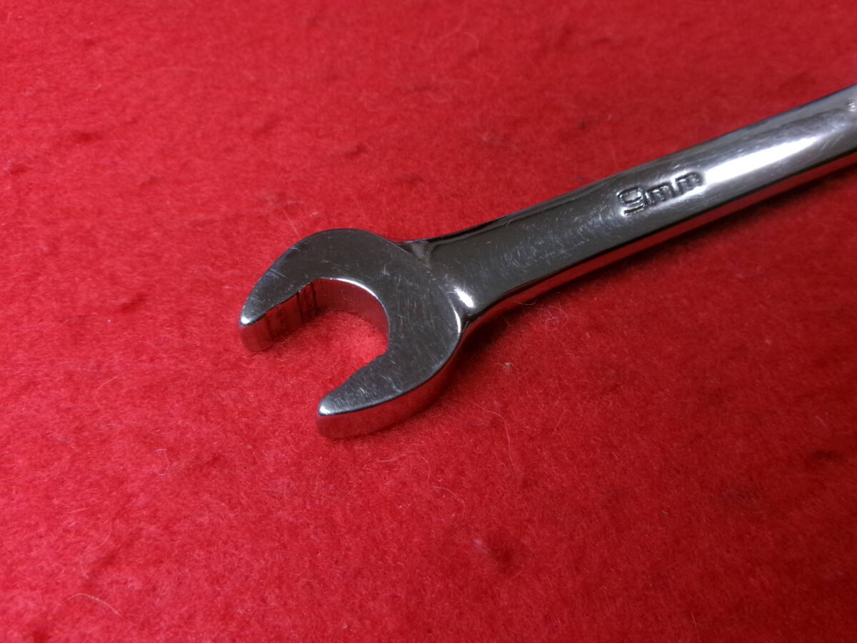 スナップオン Snap-on SOEXM9 フランクドライブプラス 9mm コンビネーションレンチ ギザ付 12ポイントボックス オープンエンド 15°_画像3