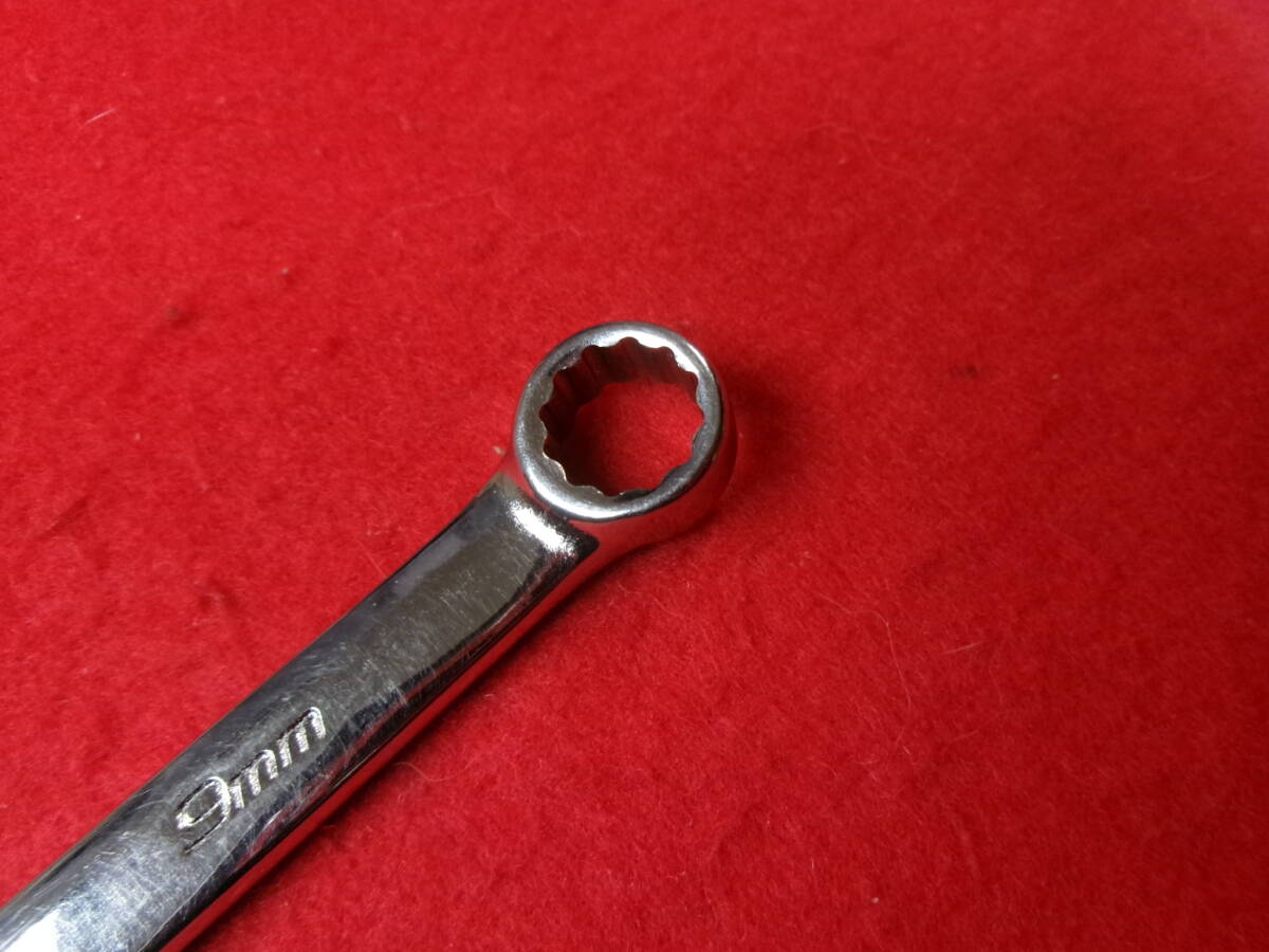 スナップオン Snap-on SOEXM9 フランクドライブプラス 9mm コンビネーションレンチ ギザ付 12ポイントボックス オープンエンド 15°_画像4