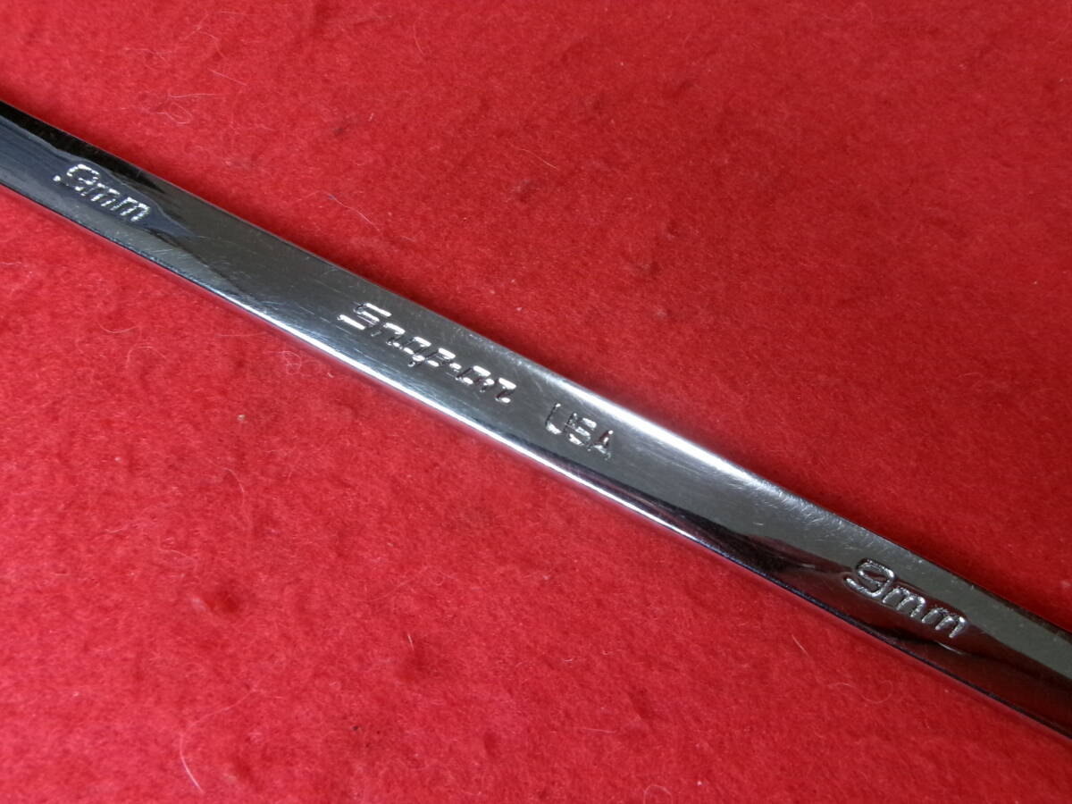 スナップオン Snap-on SOEXM9 フランクドライブプラス 9mm コンビネーションレンチ ギザ付 12ポイントボックス オープンエンド 15°_画像5