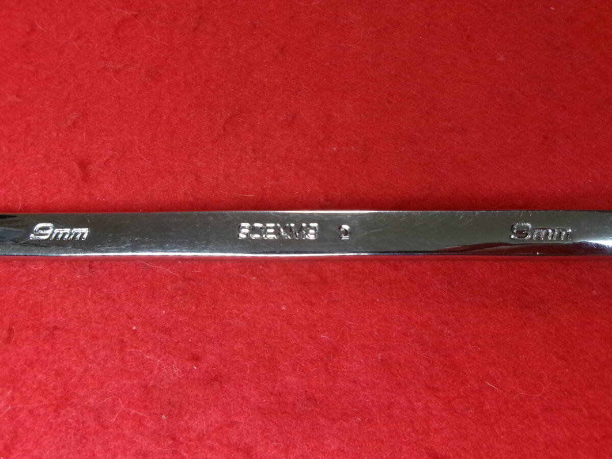 スナップオン Snap-on SOEXM9 フランクドライブプラス 9mm コンビネーションレンチ ギザ付 12ポイントボックス オープンエンド 15°_画像6