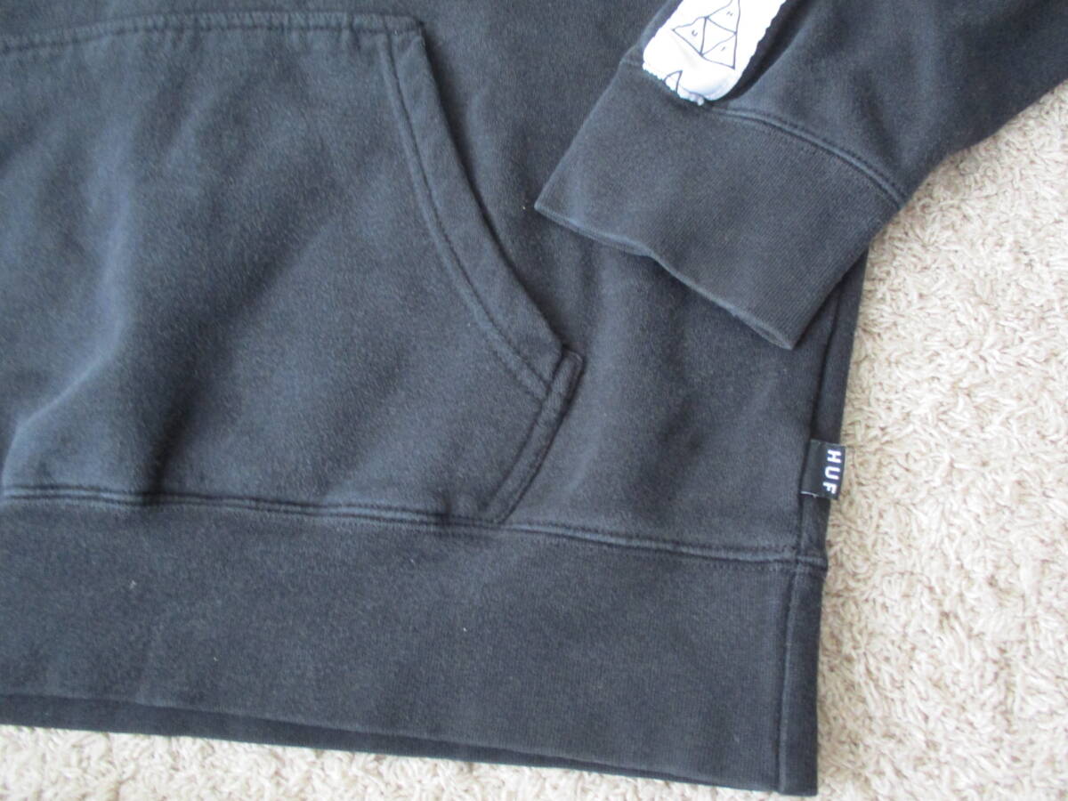 ★HUF*ハフ★黒スウェットパーカー_画像6