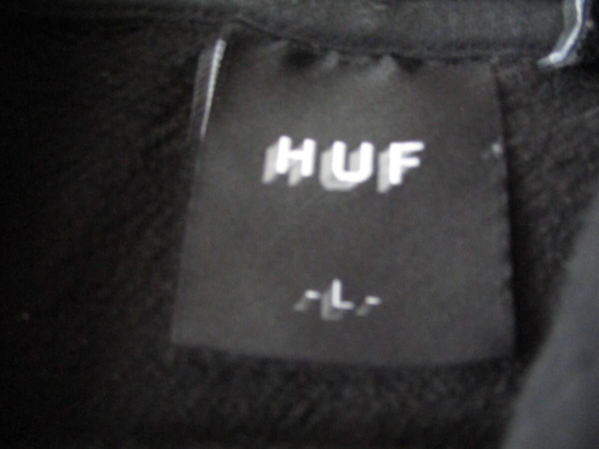 ★HUF*ハフ★黒スウェットパーカー_画像9