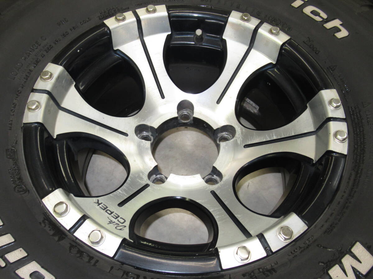 ジムニーにて使用！EMR Dick CEPEK 8J-15 off-21 pcd139.7/5H 32×11.50R15LT 113Q PR6 マッドテレーンタイヤ付き4本セット ホワイトレター_画像5