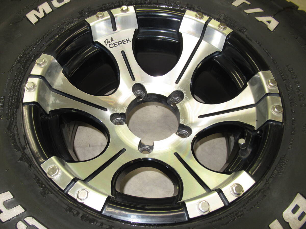 ジムニーにて使用！EMR Dick CEPEK 8J-15 off-21 pcd139.7/5H 32×11.50R15LT 113Q PR6 マッドテレーンタイヤ付き4本セット ホワイトレター_画像2