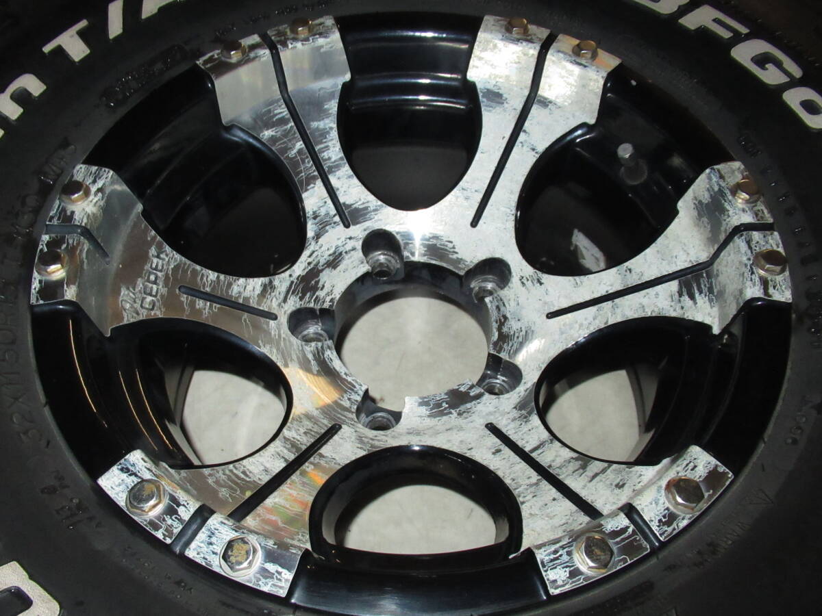 ジムニーにて使用！EMR Dick CEPEK 8J-15 off-21 pcd139.7/5H 32×11.50R15LT 113Q PR6 マッドテレーンタイヤ付き4本セット ホワイトレター_画像6